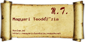 Magyari Teodózia névjegykártya